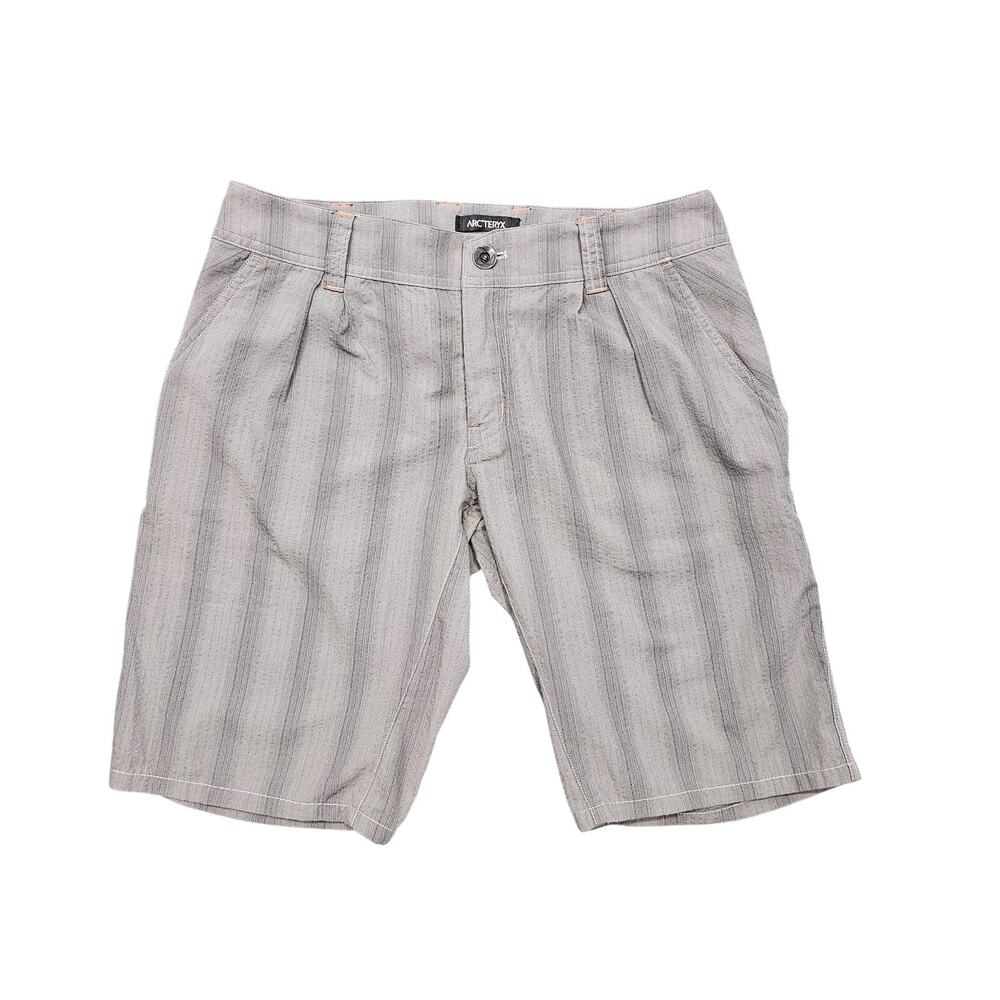 Arc'teryx Women's Hiking Shorts Trim Fit Size 6 Striped Gray